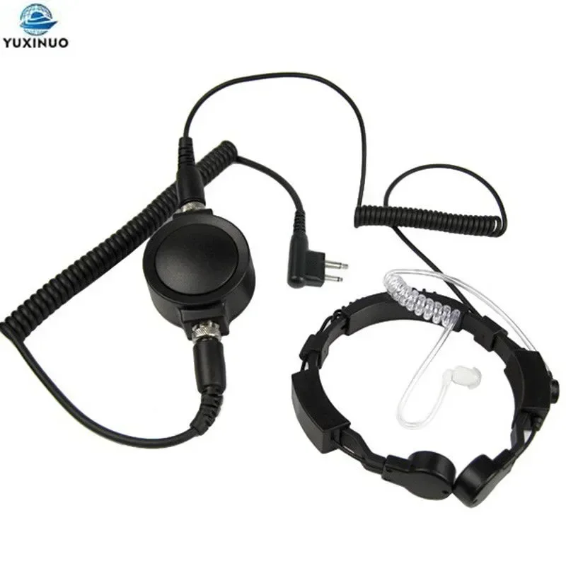 2-Pin Tactical Throat Vibration Microphone BIG PTT Mic Headset for Motorola CP040 CP140 CP180 CP185 CP200 EP450 GP300 GP88 Radio