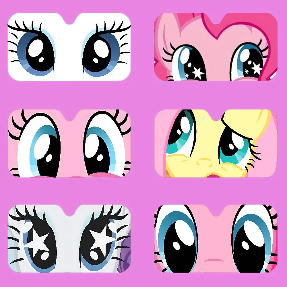 Anime P-pinterestS_My L-LittleS P-PonyS Car Sunshade Window Sunblock Front Windshield Hood Interior Front Baffle Double Sunshade