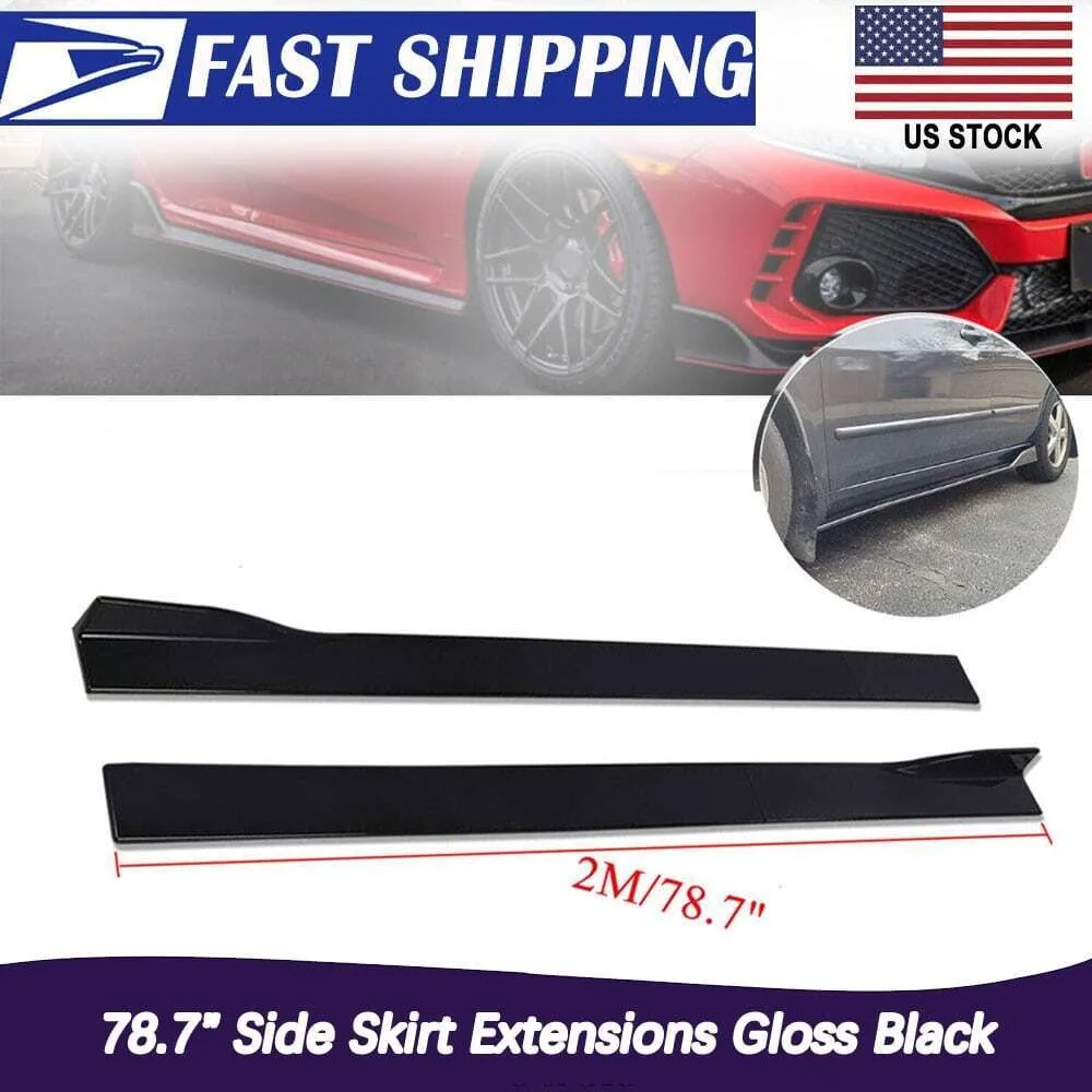 

78.7'' Side Skirt Extensions Lip For Honda Civic Hatchback Sedan 2017-2021 Gloss United States