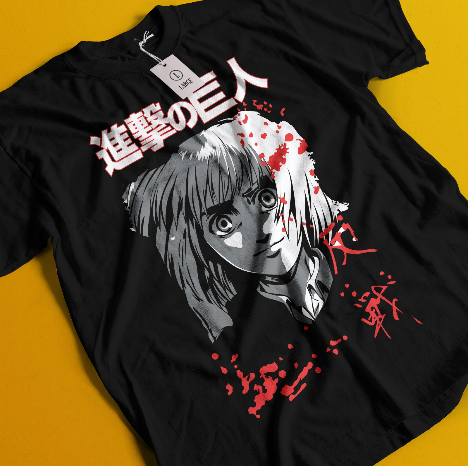 

Attack On Titan Shirt Eren Mikasa Tshirt Levi T-Shirt AOT Erwin Hange Armin Tee