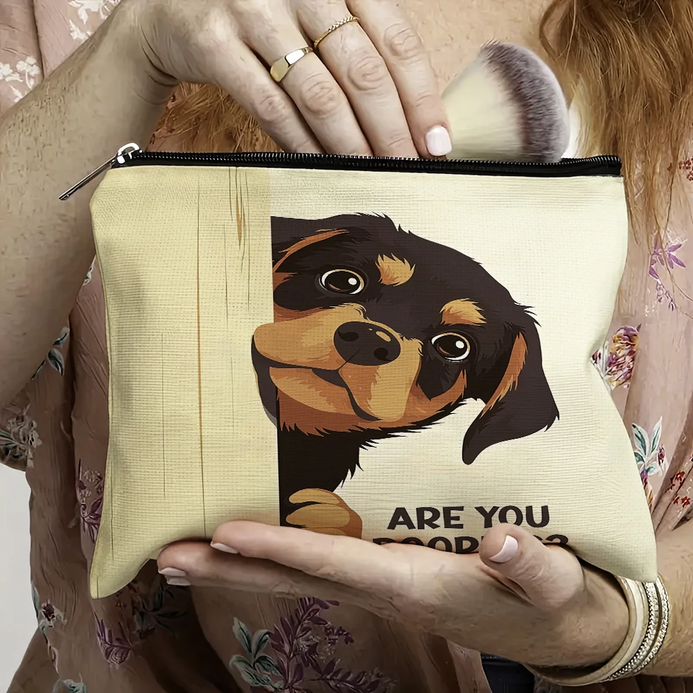

Casual Funny Animals Are You Pooping Girl Makeup Zipper Bag Double Print Star Gift Women Cosmetic Bags Wallet Lady Travel Pouch