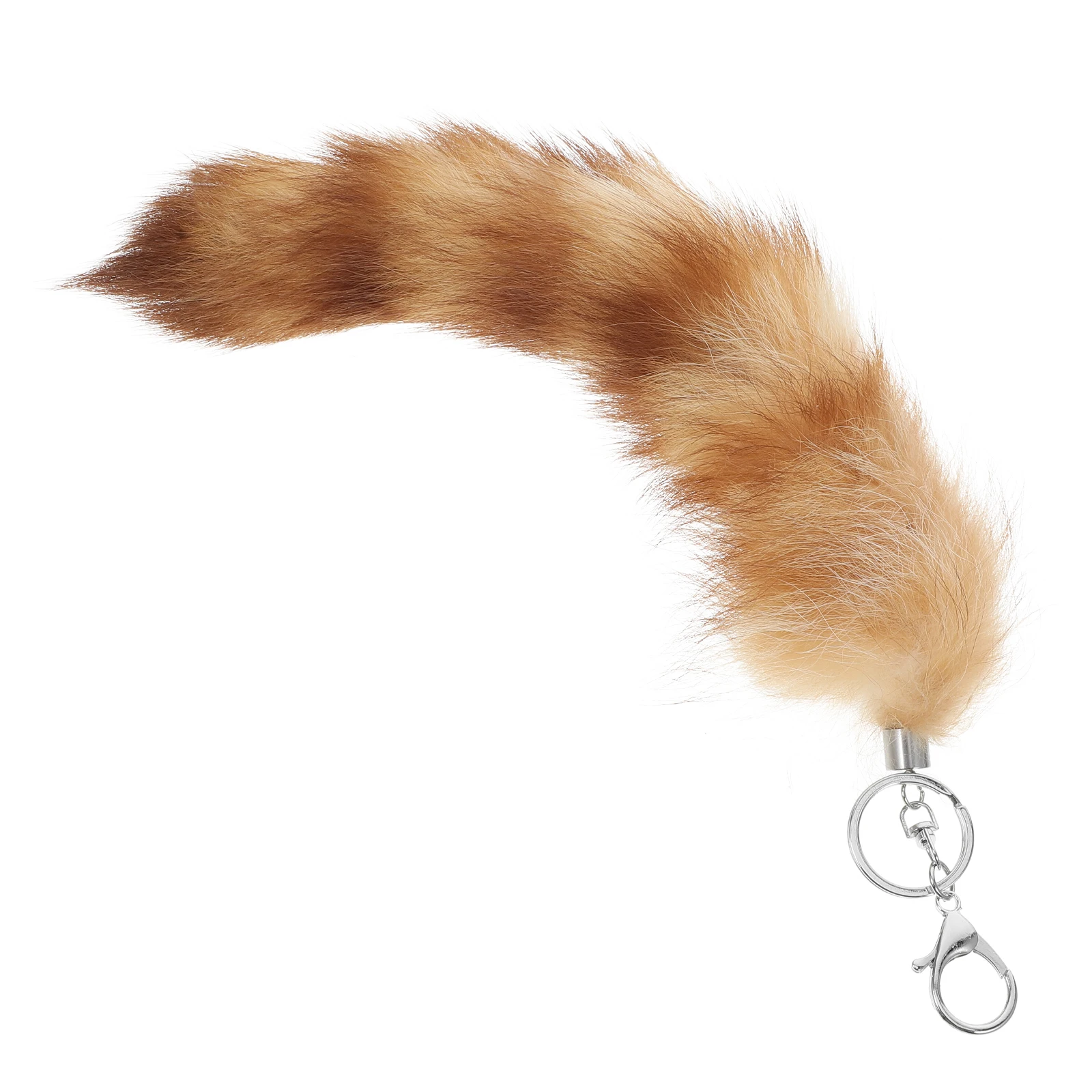 

Fox Tail Keychain Bag Accessories Pendant Artificial Crystal Handbag Charm Raccoon Tail