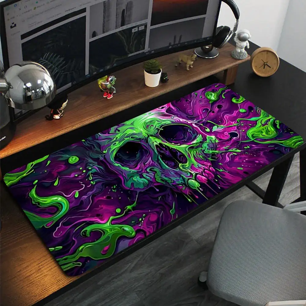 

New Skull Cool Mouse Pad large mousemat computer gamer office stitched edge keyboard desk mat washable non-slip Long Desk Pads