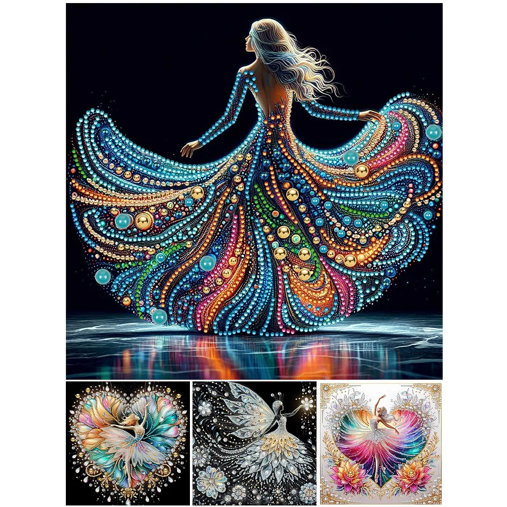 5d Diy Gedeeltelijke Speciaal Gevormde Boor Diamant Painting Kit Meisje Decoratie Ambacht