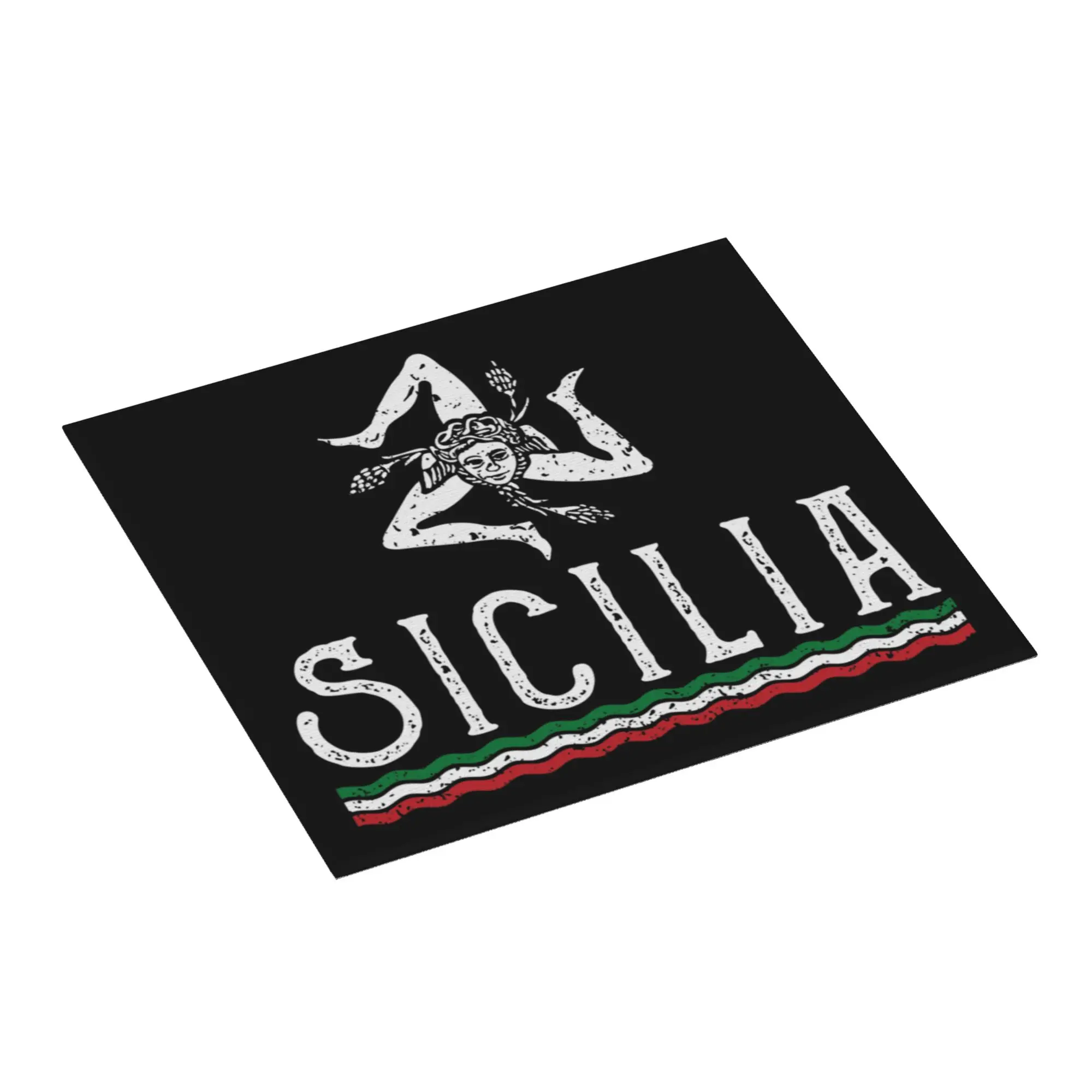 Drying Mat For Kitchen Italian Island Sicily Flag Water Absorbent Waterproof Sicilian Bandiera Kitchen Counter Protector Mat