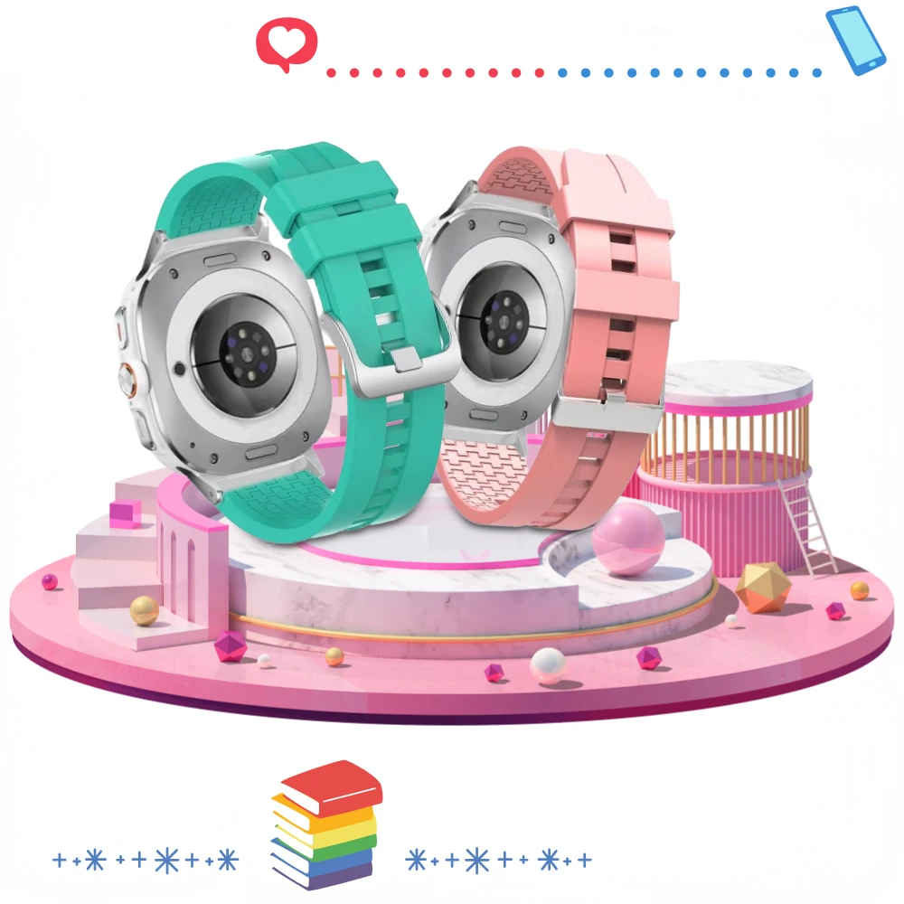 สายซิลิโคนสำหรับ Samsung Galaxy Watch ultra 47mm สายรัดข้อมือกีฬา Galaxy Watch 7 ultra 47mm อะไหล่อุปกรณ์เสริม