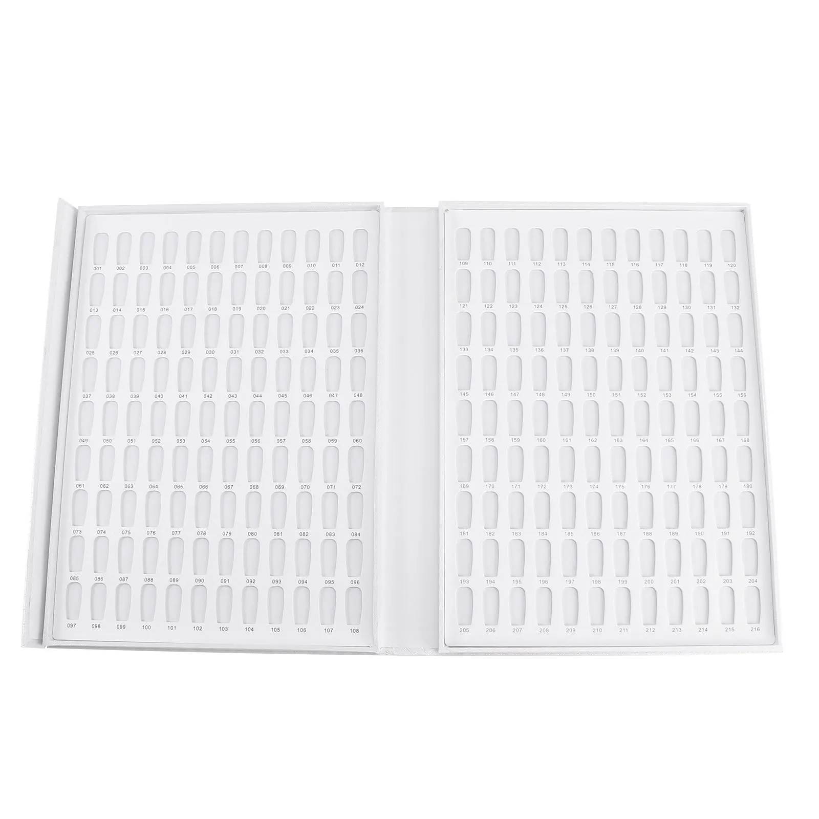 216 cores unha gel polonês gráfico de exibição placa de cores profissional fácil de mostrar seu esmalte para uso em salão de beleza branco