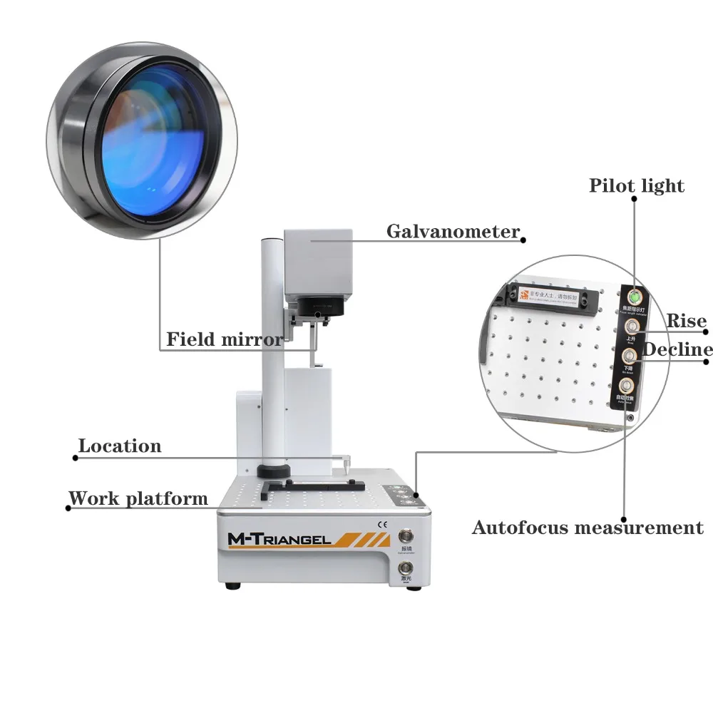 أحدث آلة ليزر M-TRIANGEL MG Ones أوتوماتيكية مع شاشة، آلة فصل الزجاج الخلفي للهاتف مع شاشة عرض