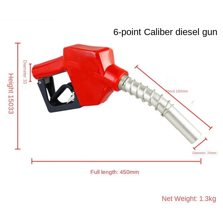 AC-11A 3/4BSP 45L/min Fuel Nozzle Aluminum Auto Cut-off Fuelling Nozzle Gas Station Refueling Oil Diesel Oil Dispensing Tool