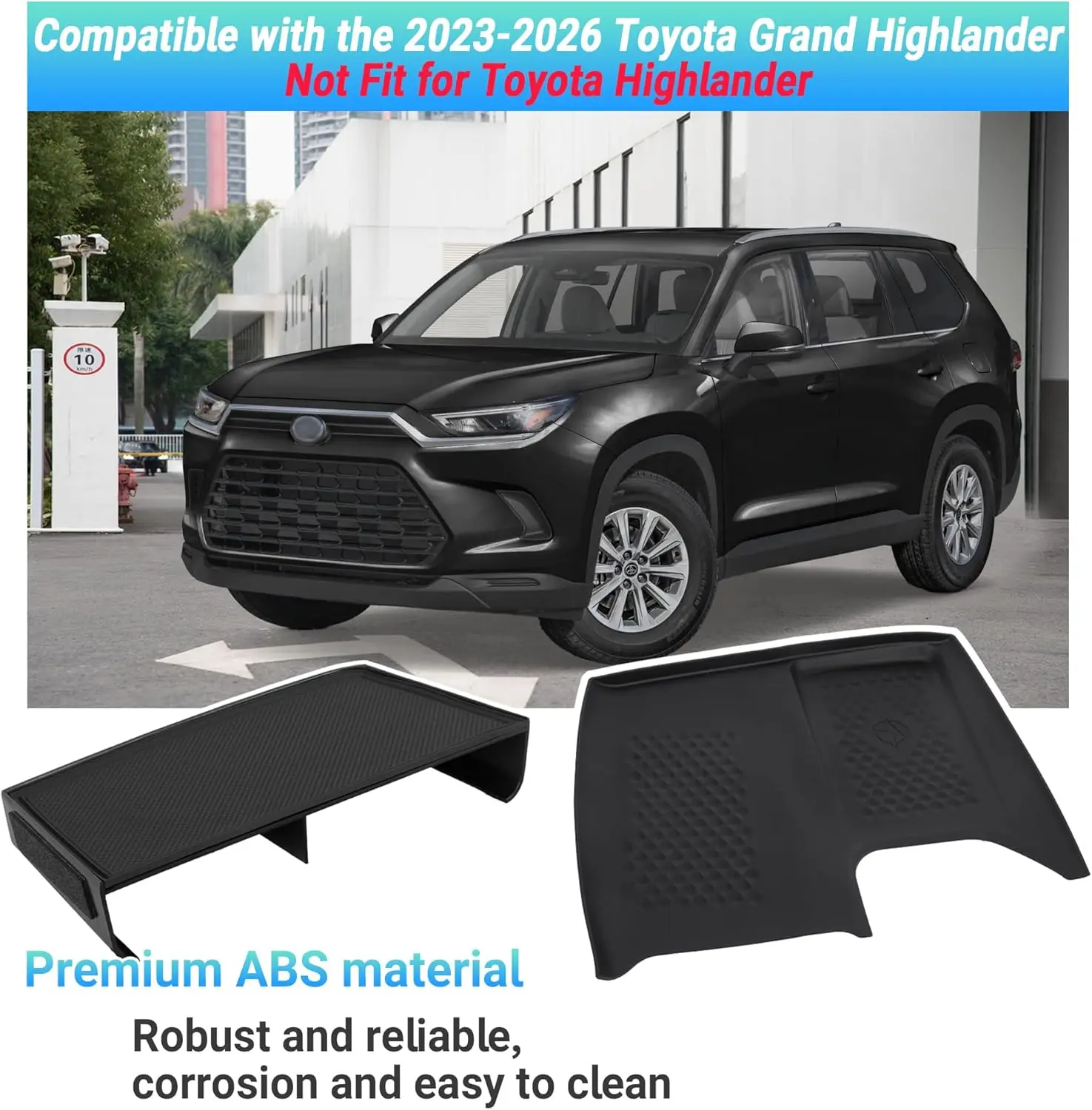 

Wireless Charging Mat&Console Organizer Tray For Toyota Grand Highlander 2023-2026 2025 Center Console Organizer Storage Box