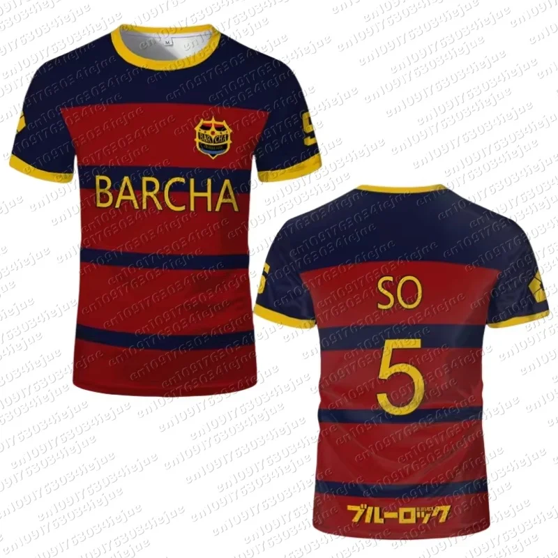 2026 Sommer Blue Lock Barcha Kinder Fußballtrikot Meguru Bachira Sportshirt Cosplay Outfit Anime Geschenk für Männer Frauen Fußballuniform – Detail 7