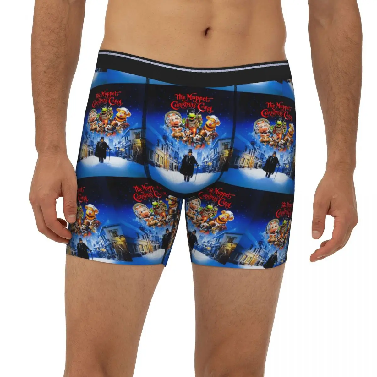 Muppet عيد الميلاد كارول طويل الملاكم السروال القصير الرجال سراويل داخلية ناعمة لهدايا صديقها أوم رجل