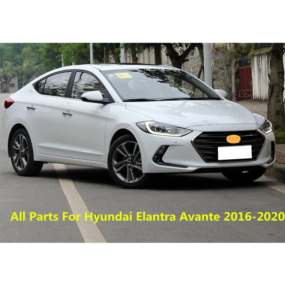 For Hyundai Elantra Avante 2016 2017 2018 2019 2020 Car Cover Stainless Steel Inner Door Bowl Upper Trim Strip Frame Stick 4PCs