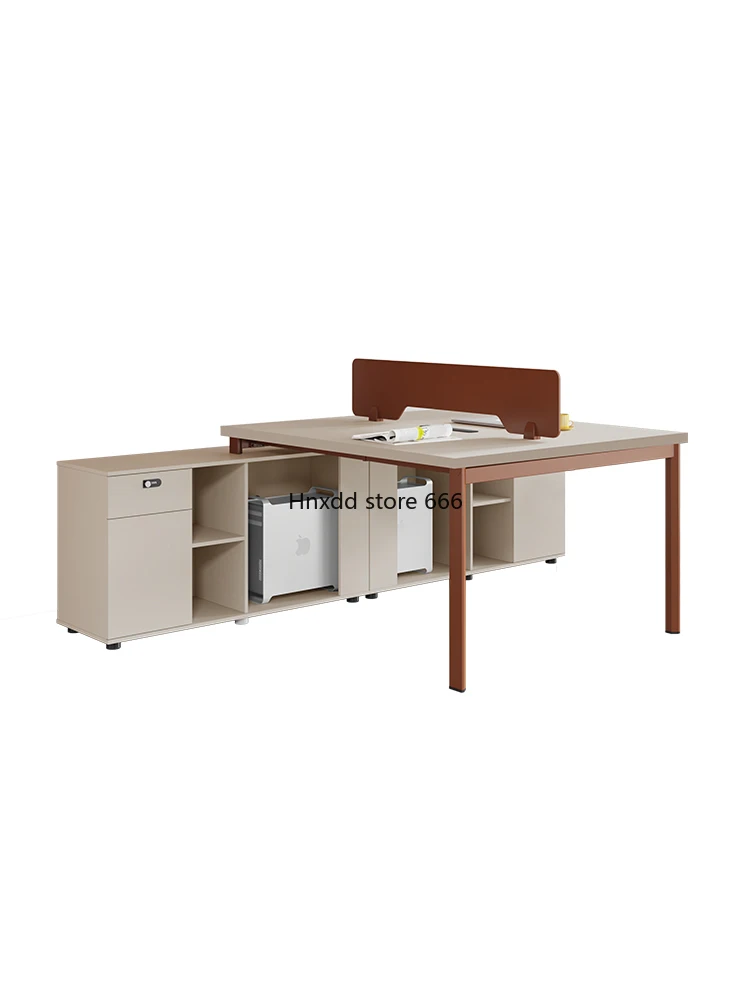 Office desk and chair combination clerk with cabinet large capacity