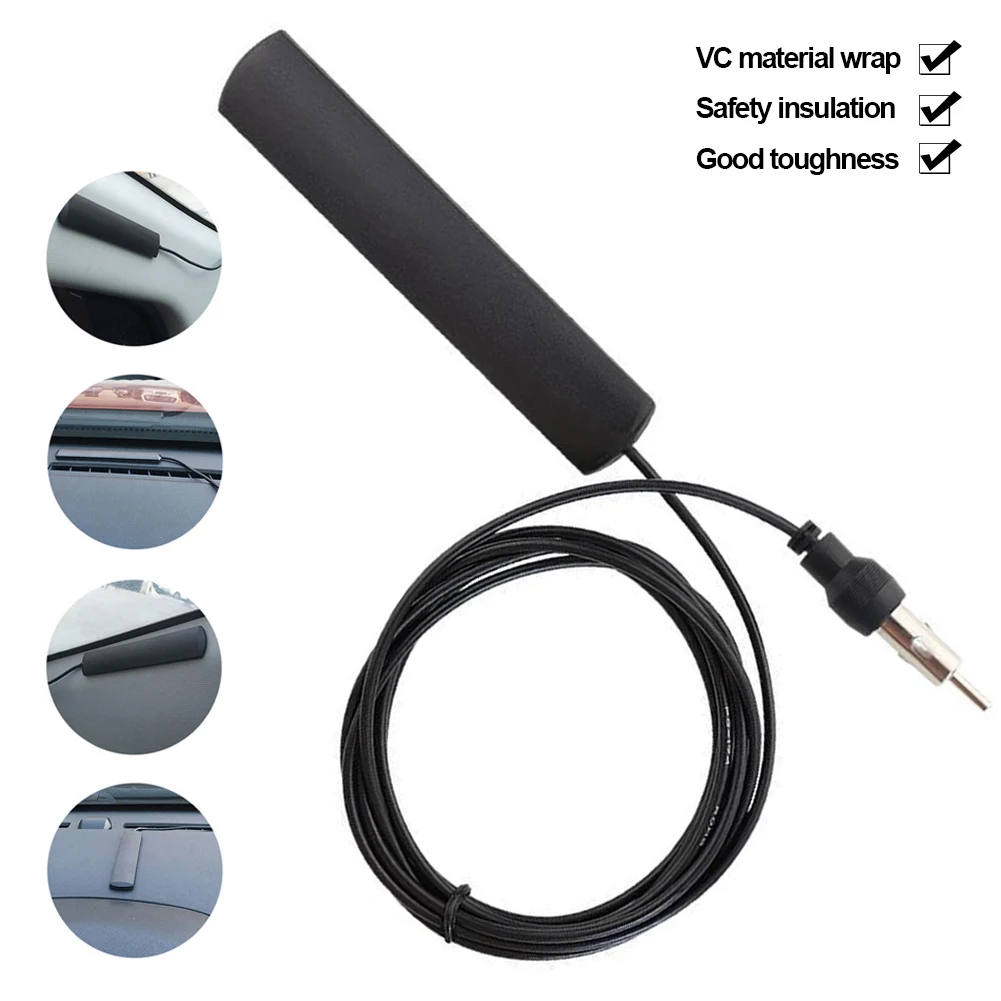 Universal Vehicle Car Radio FM Antenna Signal Amplifier Cable Ship Signal Amplifier Antenna Booster Auto Parts