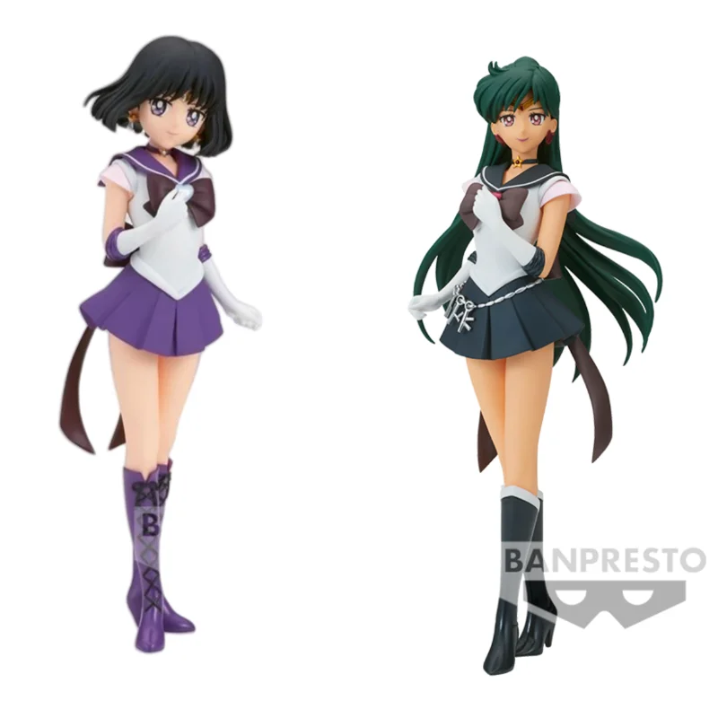 Bandai Original Sailor Moon Action Figure Meiou Setsuna Sailor Saturn Sailor Neptune Sailor Uranus Sailor Mercury Anime Figures