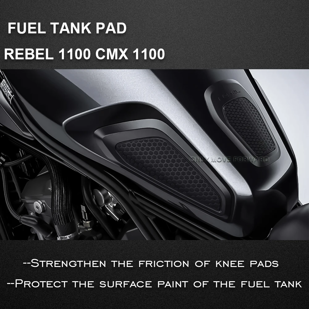 

Side Fuel Tank Pad New Fits For Honda CMX 1100 Cmx1100 For REBEL 1100 2021 - Knee Grip Traction Pad Protector Stickers Decal Gas