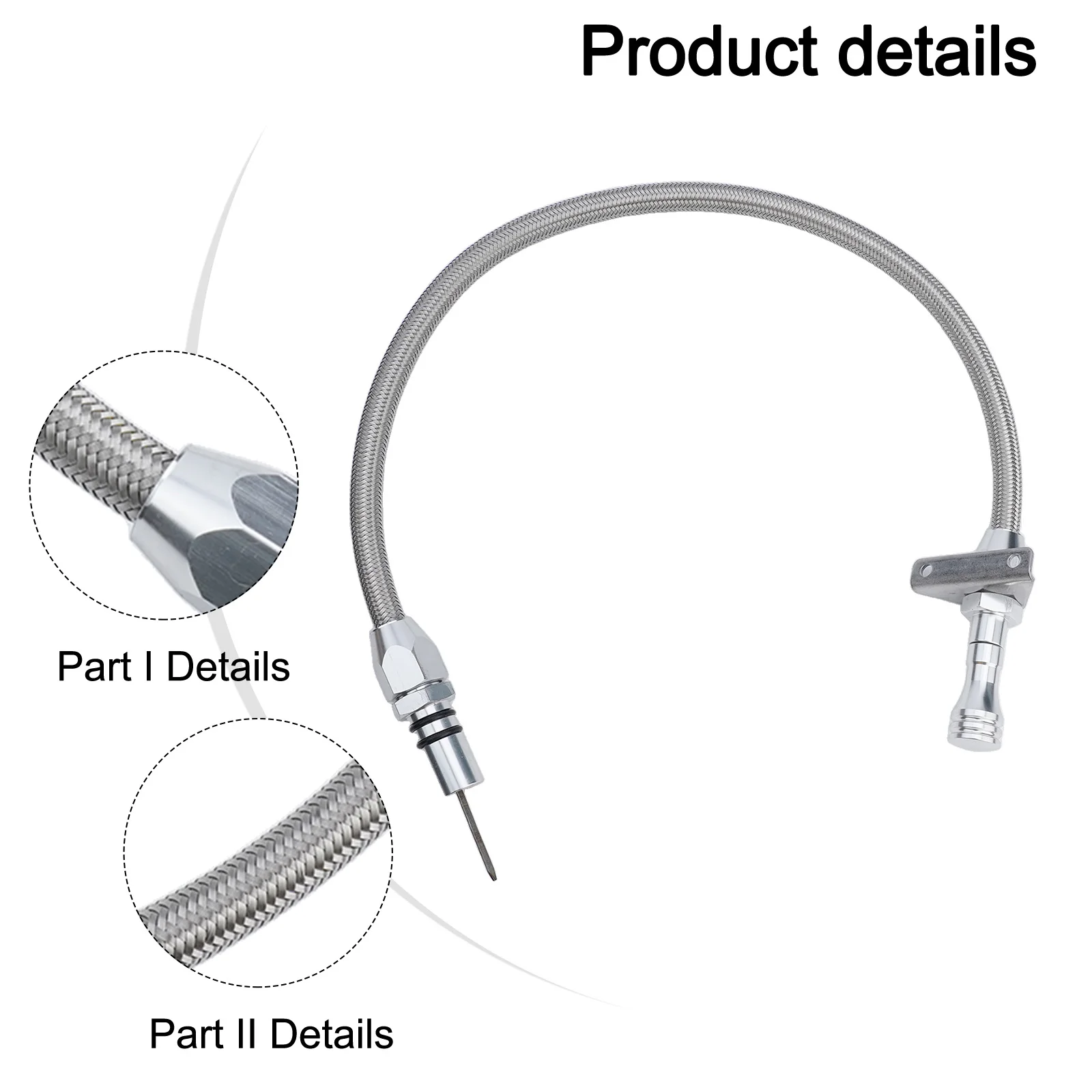 

For Chevy TH350 Dipstick Dipstick For Chevy TH350 75CM Flexible For Chevy TH350 Maintaining Levels Silver Stainless Steel New