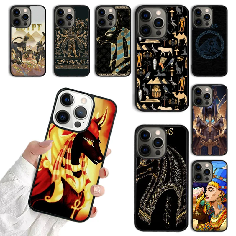 Egypt Nefertiti Anubis Ankh Mobile Phone Cases Cover For iPhone 16 15 14 12 13 mini 11 Pro MAX apple 6 7 8 Plus SE2020 Coque