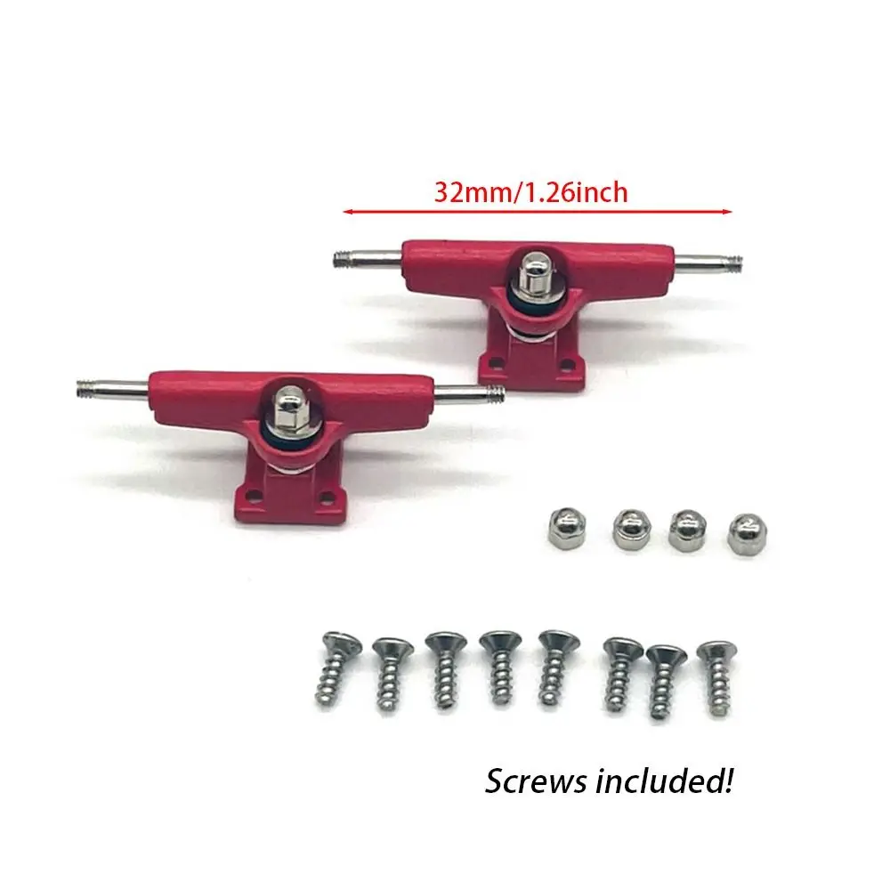 1 زوج مع المكسرات الأصابع شاحنة شاحنة البراغي لعبة هواية جامعي تحمل سطح السفينة بين قوسين 32 مللي متر نموذج إصبع لوح التزلج أجزاء