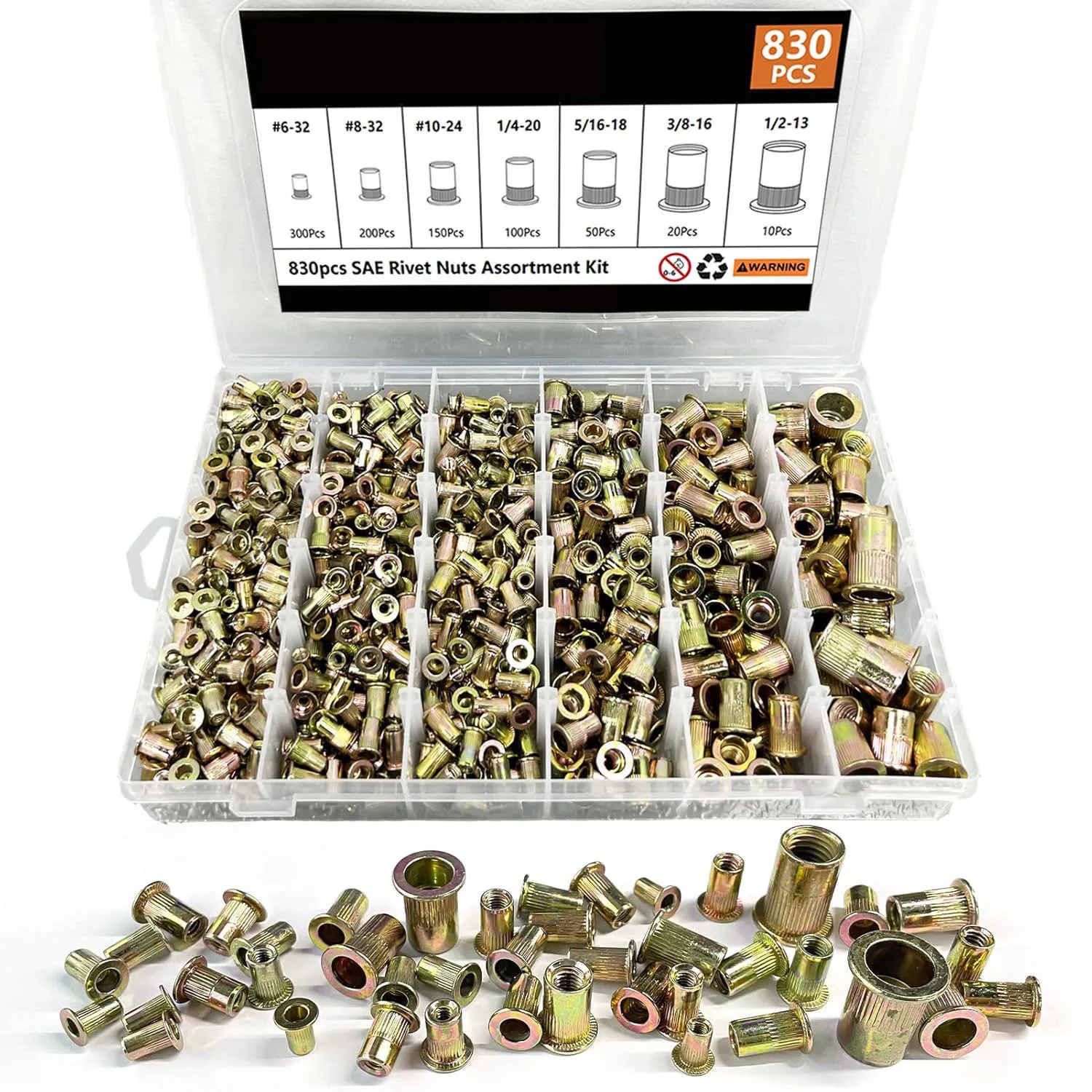 830pcs-rivet-nut-tool-kit-sae-metric-rivet-nut-assortment-kit-m3-m4-m5-m6-m8-m10-m12-flat-head-threaded-insert-nuts