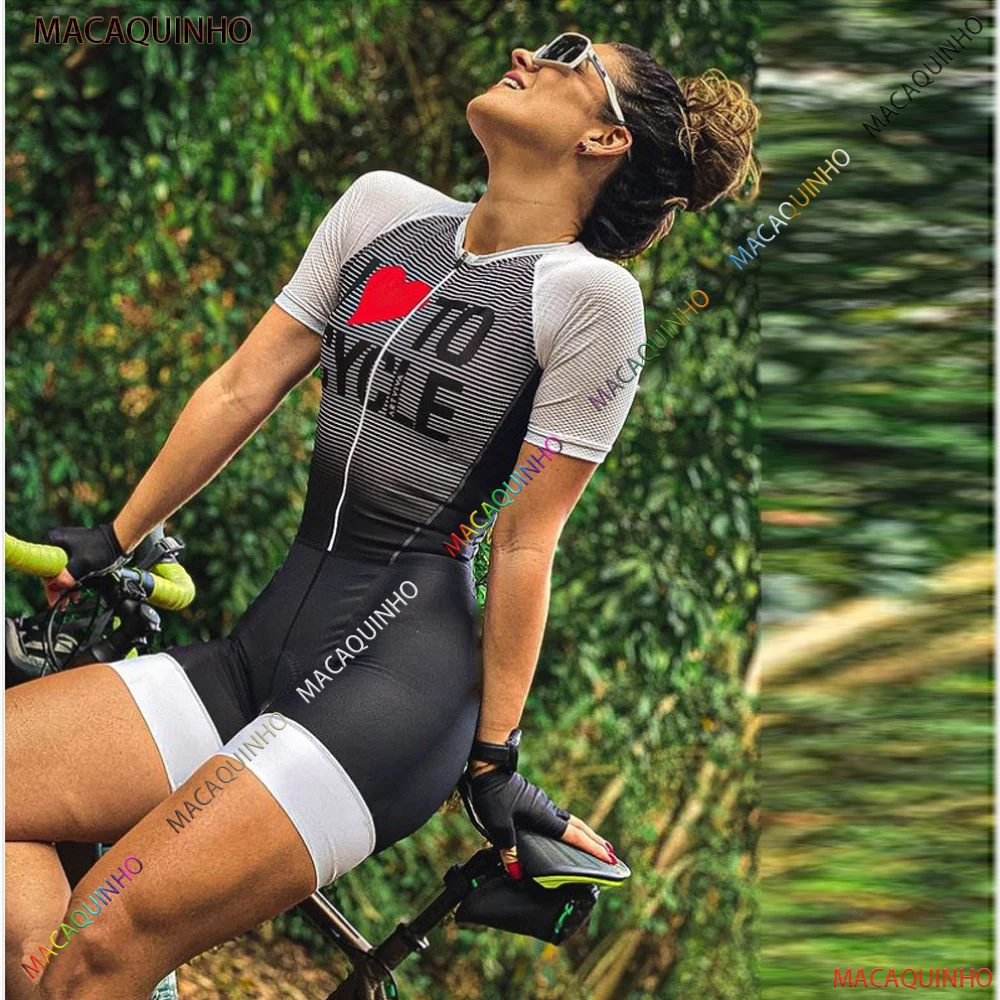 

Women's Cycling Jerseys Short Sleeve Jumpsuit Cyclist Overalls Mountain Bike Clothing Macaquinho