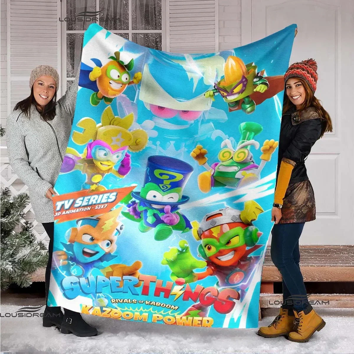 Cute cartoon Super Zings blankets picnic blanket Warm Flannel blankets Soft and comfortable blanket bed linings Birthday Gift