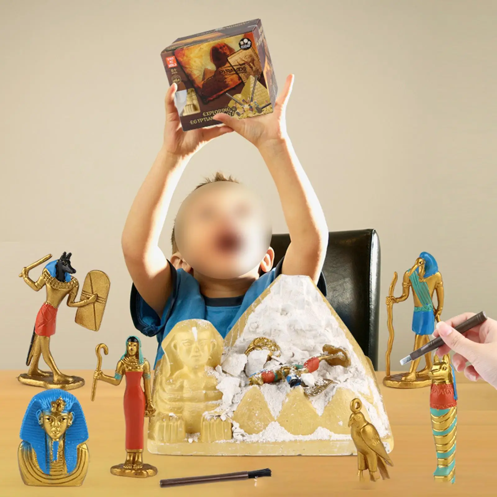 Piramide egiziana scavo scavo giocattolo forniture per l'aula per bambini