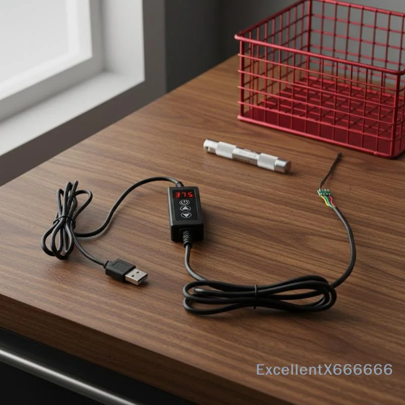 W-3301 DC5~12V Micro Thermostat USB Cable Temperature Controller Switch Temp Meter Thermoregulator For Incubator Box
