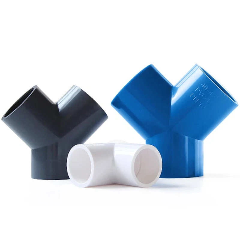 1/2/5Pcs PVC Y 3-Wege Stecker 20/25/32/40/50/63mm Garten Bewässerung Stecker Aquarium Aquarium Rohr Rohr Adapter