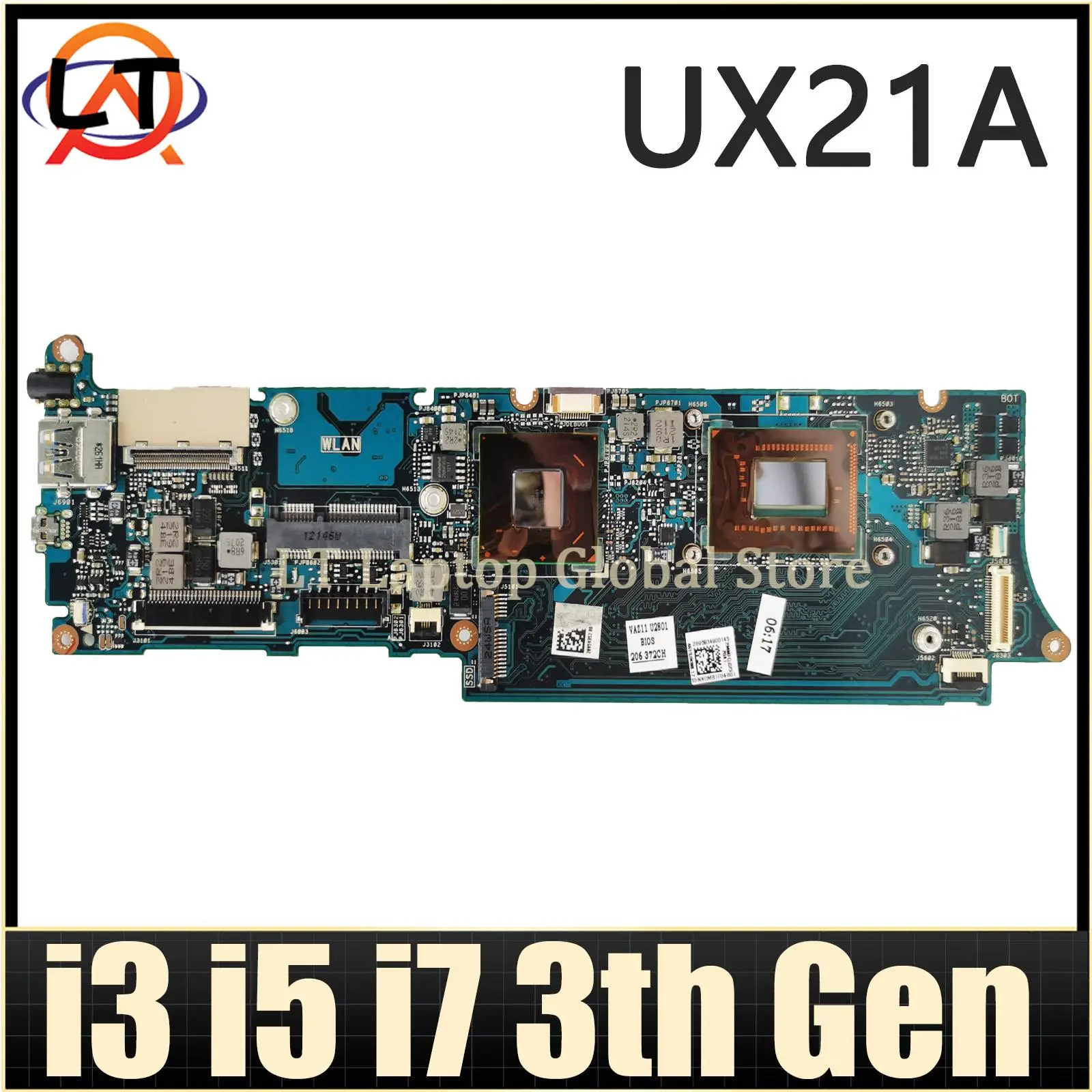 Notebook ux21a mainboard für asus ux21a bx21a Laptop Motherboard I3-3217U I5-3317U I7-3517U 4gb-ram