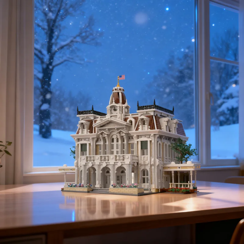 

9856pcs MOC Magic Kingdom City Hall BARE INTERIOR Disneieny Model Building Blocks Creative Display Gift Collectible Decor Kids