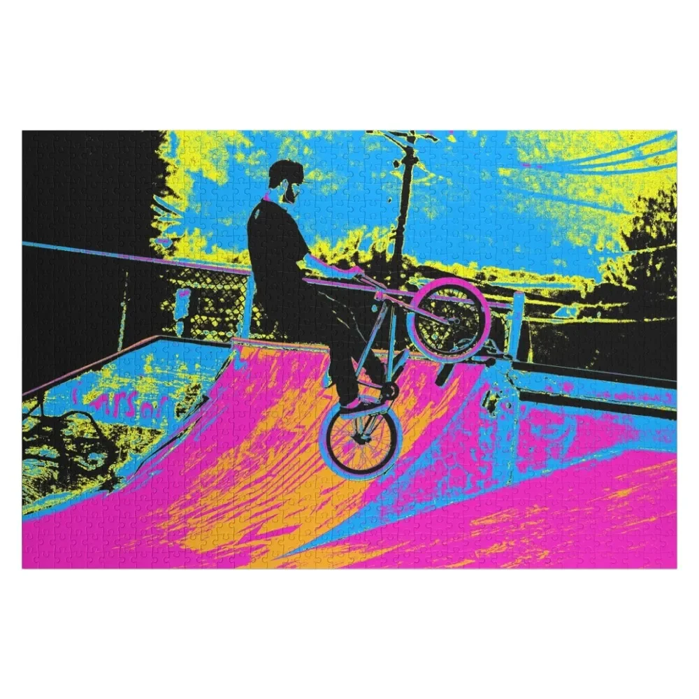 

Riding the Ramp - BMX Bike Rider Jigsaw Puzzle Custom Personalized Gift Ideas Puzzle