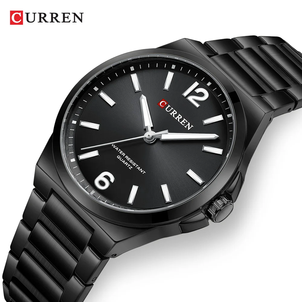 

CURREN модные ультратонкие мужские деловые часы простой ремешок из нержавеющей стали кварцевые наручные часы повседневные мужские часы Reloj Hombre