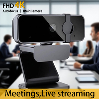 Ultra HD Webcam 4K Para PC Autofocus 2K Web Cam With Microphone for Laptop Drive Free 1080P USB Camera for Live Streaming/ Video