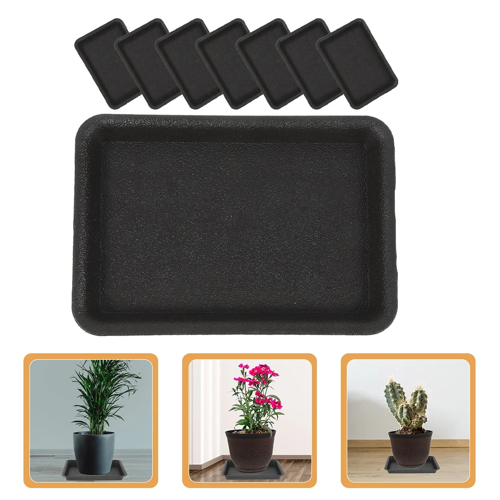 

8 Pcs Plant Pots Indoor Flower Tray Planter Saucer Drainage Drip for Plants Saucers Potted Black Trays