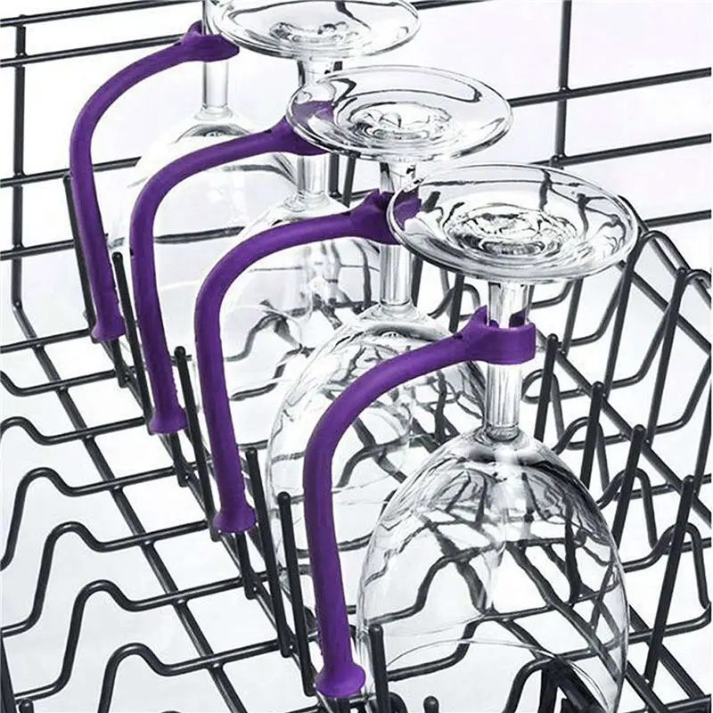A98E-Stemware Saver Flexible Dishwasher Set Of 24 For Wine Glasses Glassware Fixed