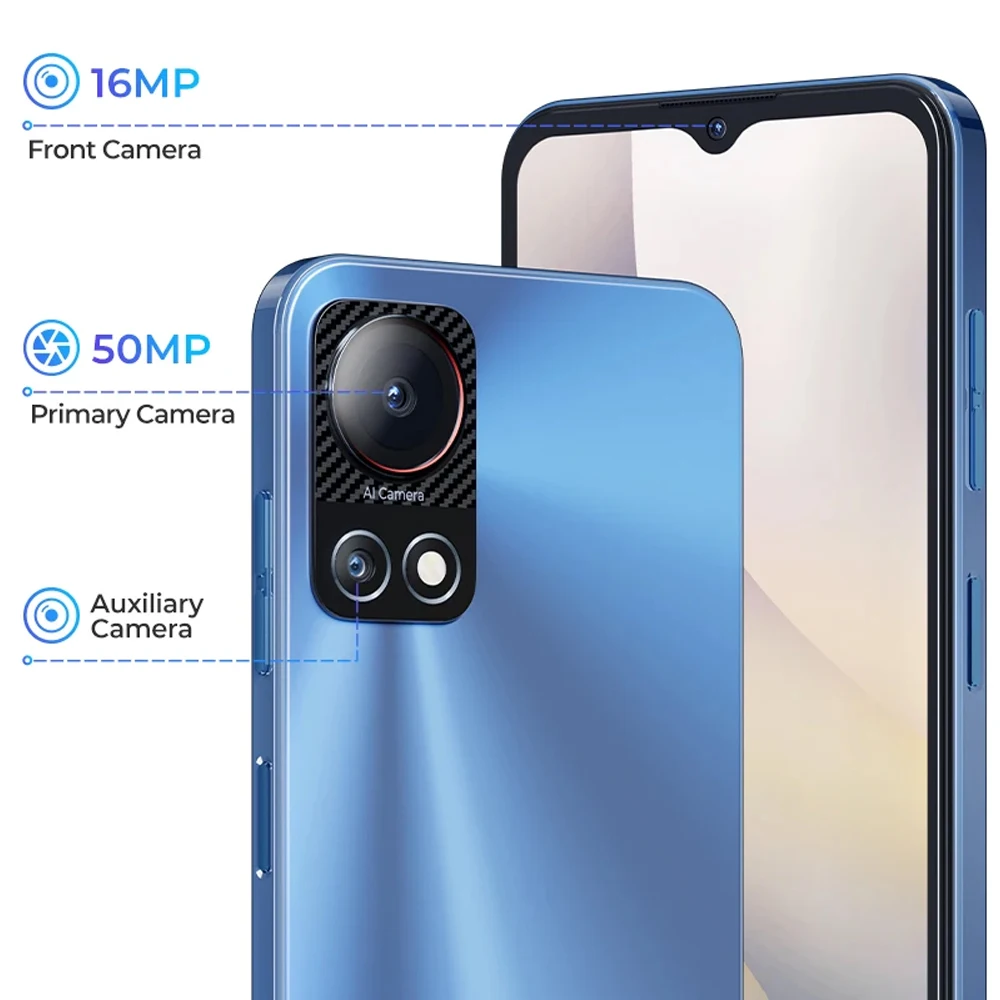 Smartphone HOTWAV Note 13 4G Android Layar 6.6 Inci HD+ Prosesor Octa-Core T606 RAM 4GB+128GB Kamera 50MP Baterai 5160mAh