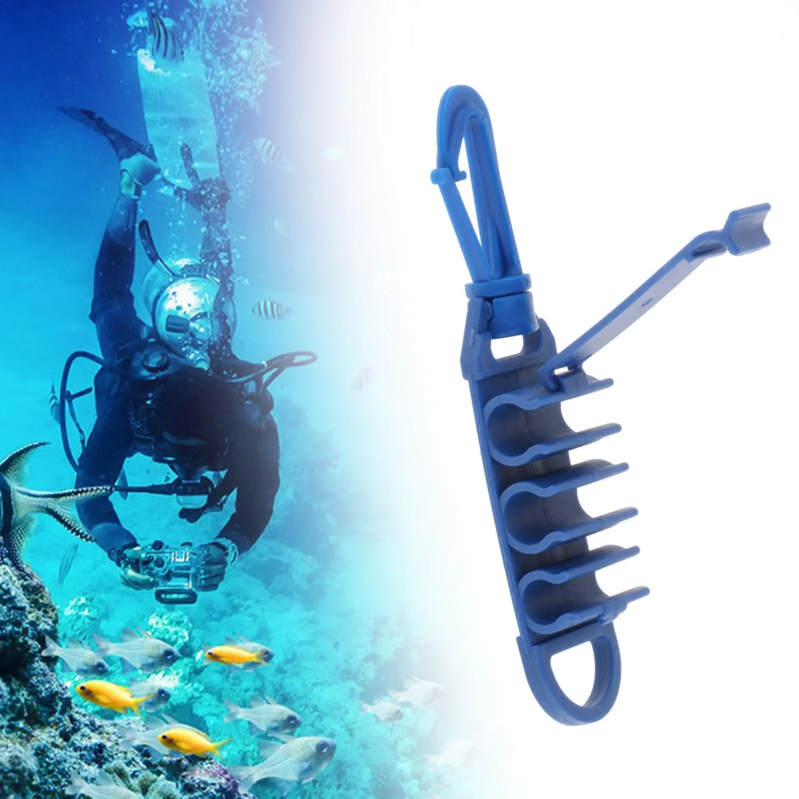 Triple BCD Diving Hose Clip, Durable Diving Hose Holder with