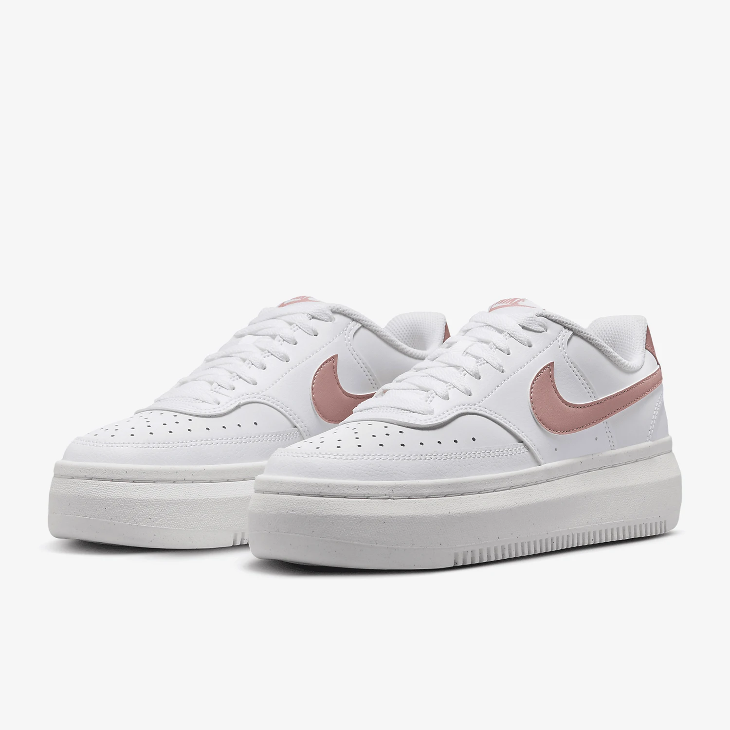 Tênis casual feminino Nike Oficial Genuine Court Vision Alta com sola grossa DZ5394-102