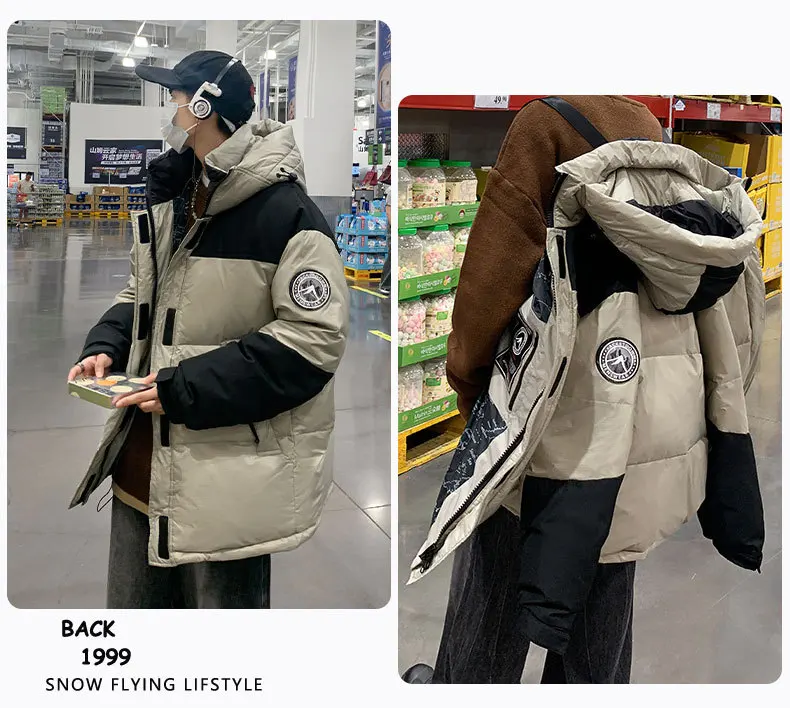 Men's Down Coats Parkas Loose-Fitting Winter Jacket Man Women Goose Down Jacket Warm Thick Casual Outdoor Puffer Padding HXY1672