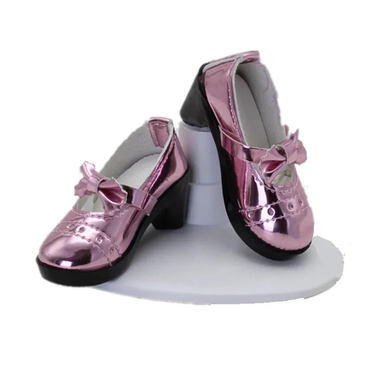 7.5 Cm Length Flat Shoes 60cm Bjd 1/3 Doll Accessories 60cm Doll Shoes High Heels with Bow  Dressup Shoes