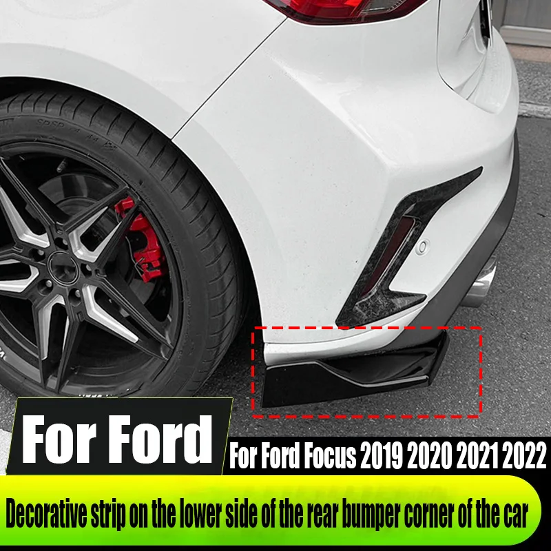 

Для Ford Focus 2019 2020 2021 202 декоративная полоса на нижней стороне заднего угла автомобиля, товары для наружного украшения автомобиля