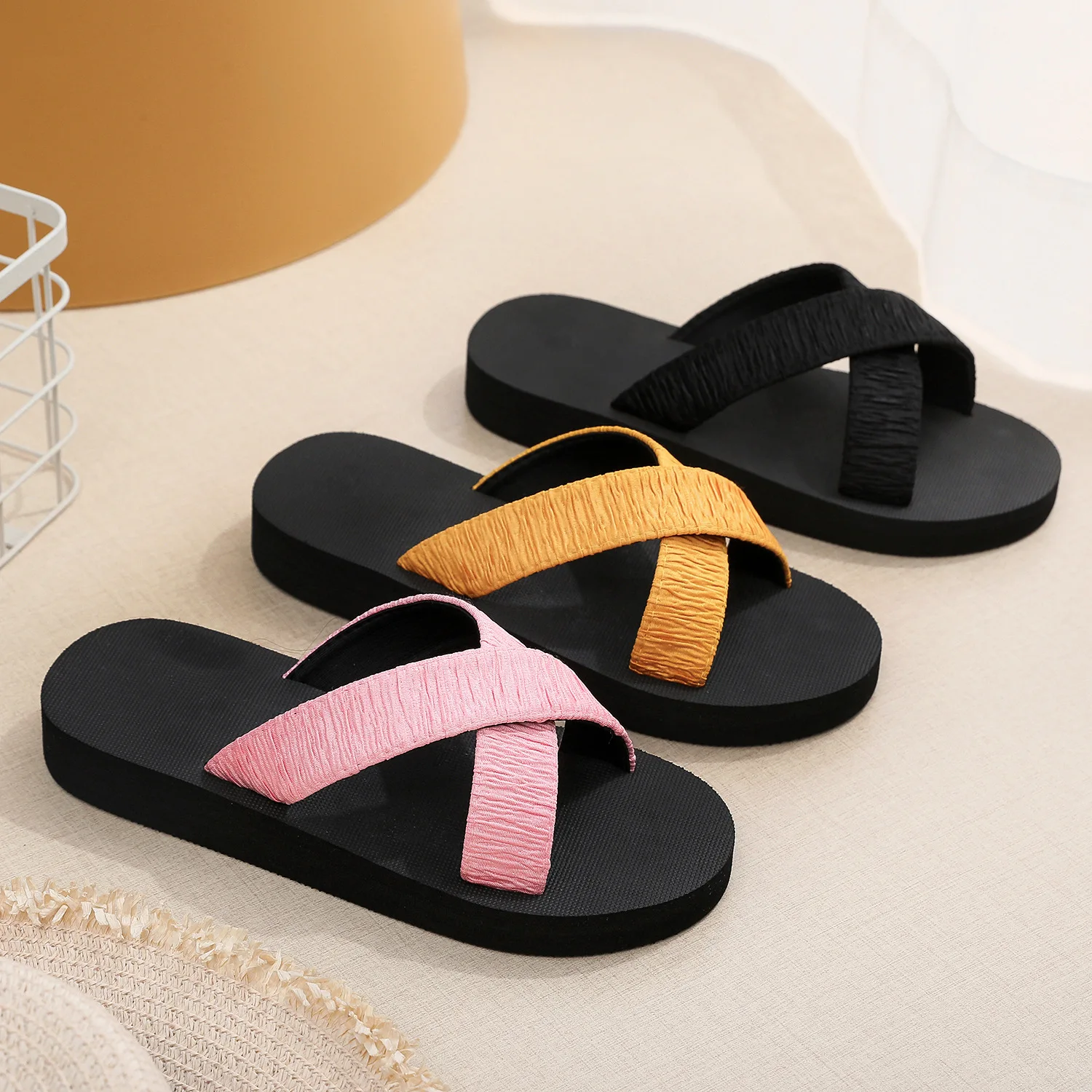 Summer Women Flip Flops Fashion Bohemian Female Beach Flip-Flops Casual Flat Ladies Slipper Comfortable Shoes Indoor House Slide