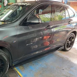 For BMW X1 F48 Side Skirts Extension Rocker Panels Splitters X1 16d 18i 18d 25e 20i 20d 2015-2023 Side Splitters Bodykits Tuning