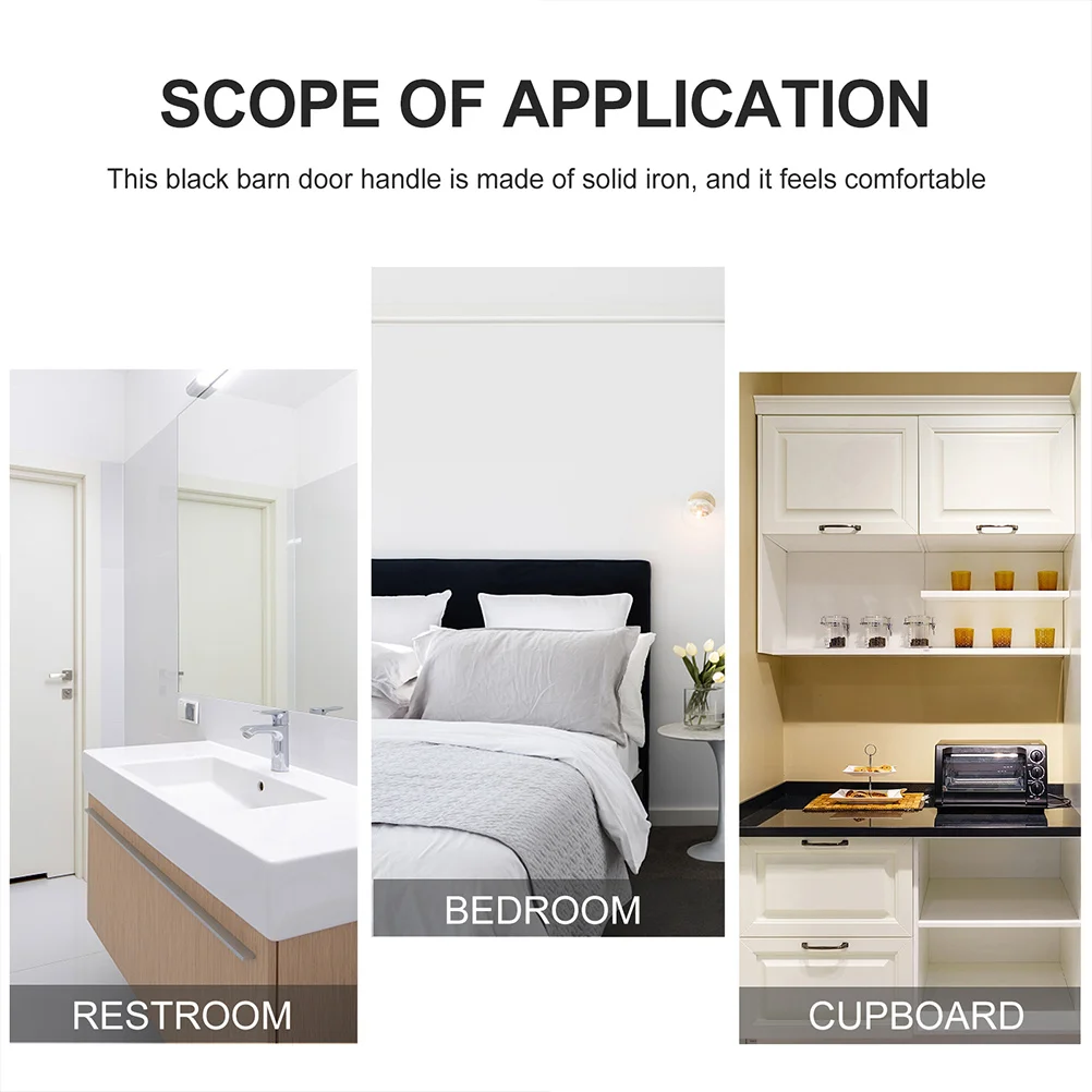 

1Set Durable Sturdy Door Handle for Barn Sliding Closet Furniture Accessories Modern and Vintage Style Barn Door Handle