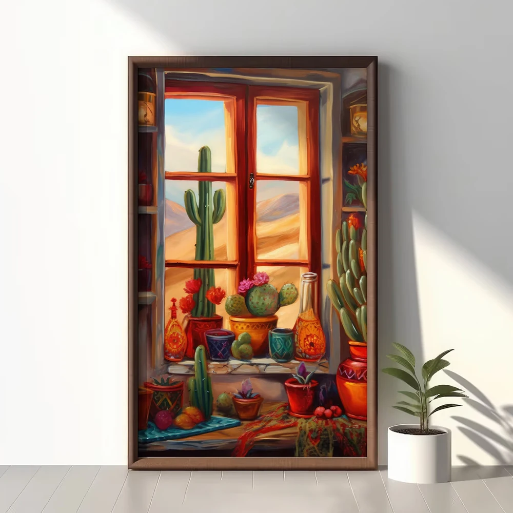 Modern Mexican Mexico Cactus Gift Wall Art Waterproof Prints Canvas Painting Poster Pictures For Living Room Bedroom Home Decor