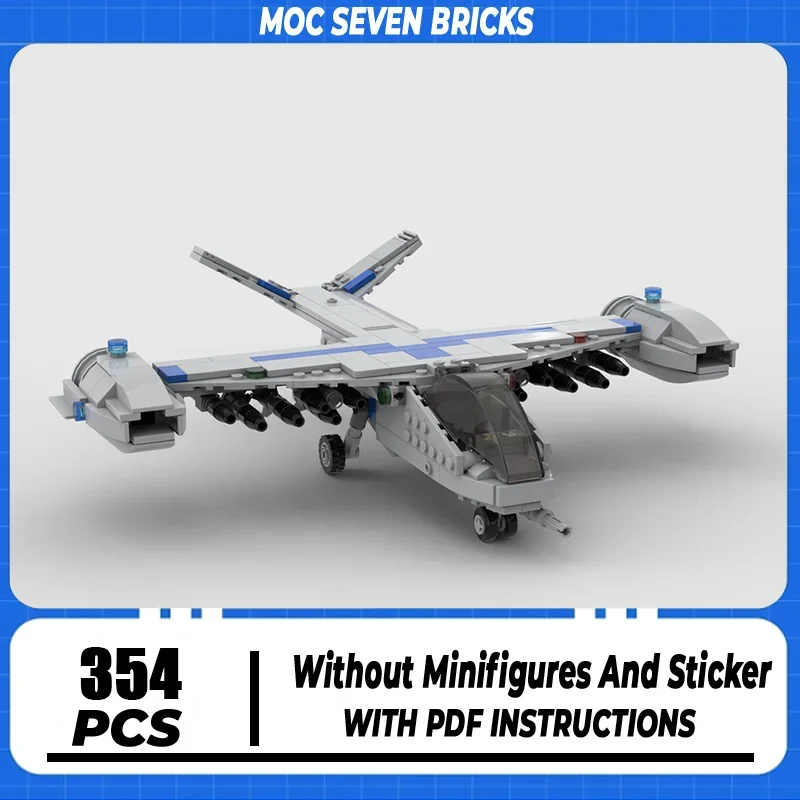 

Military Series Moc Building Blocks Attack Tilt Jet Model Technology Aircraft Bricks DIY Assembly Fighter Toy For Gifts