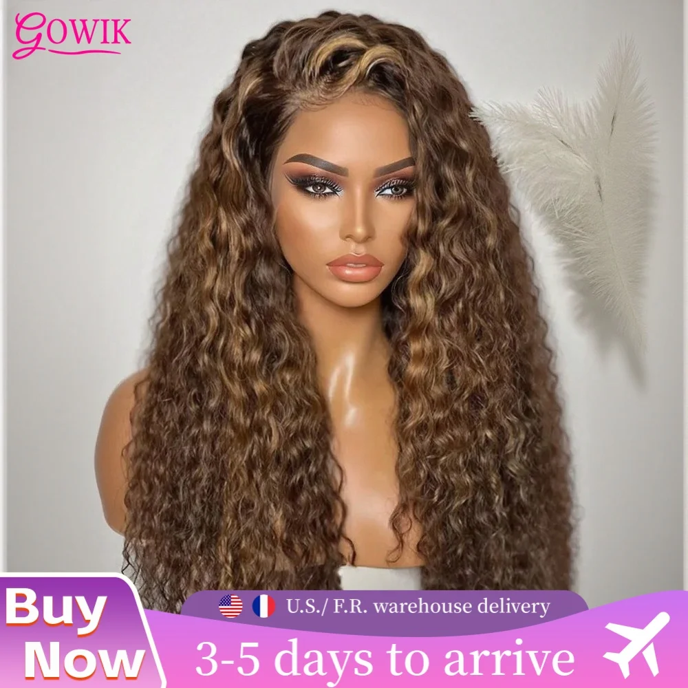 250% الكثافة تسليط الضوء على موجة عميقة الدانتيل شعر مستعار أمامي 427 الشعر البشري 13x6 HD الدانتيل الباروكات الأمامية الملونة أومبير العسل شقراء للنساء