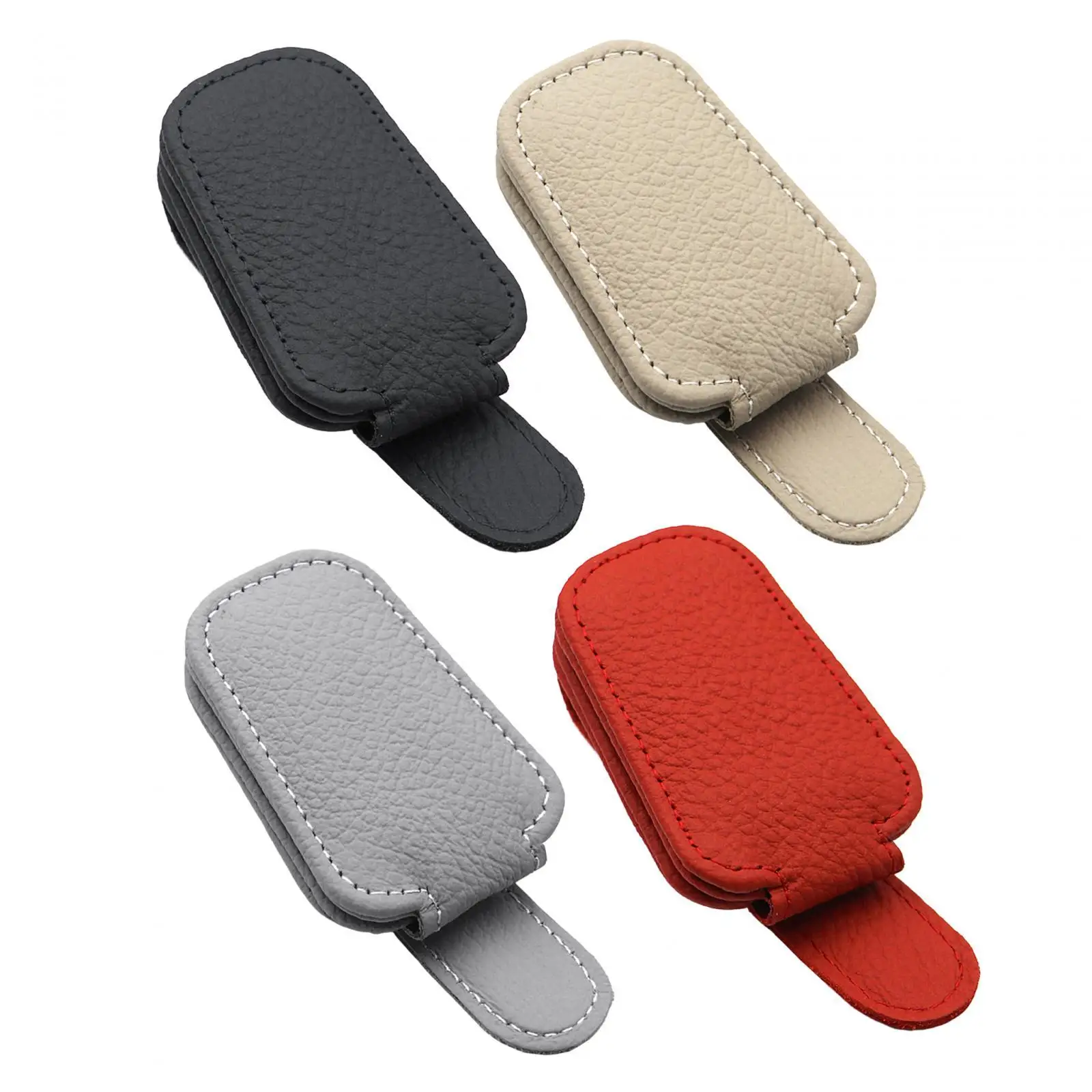 

Держатель солнцезащитных очков для автомобильного козырька Универсальный искусственная кожа Простой в использовании Прочный автомобильный козырек